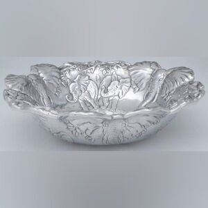 Arthur Court Elephants Large Aluminum Hollowware Bowl